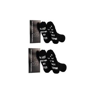 Novelty Socks Black I’m Not Sleeping I’m Just Resting My Eyes Grippy Sock B1 (2)